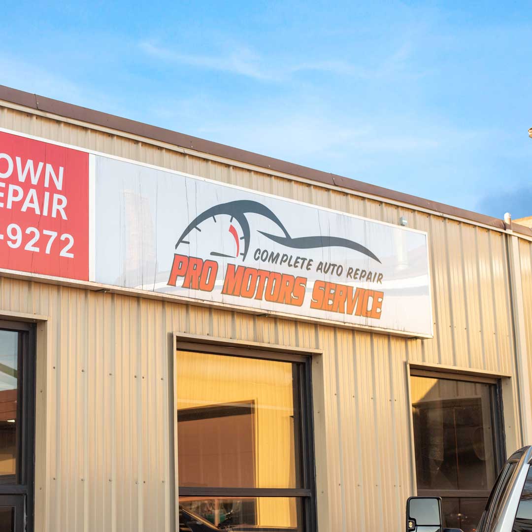 Pro-motors-building-sign-square